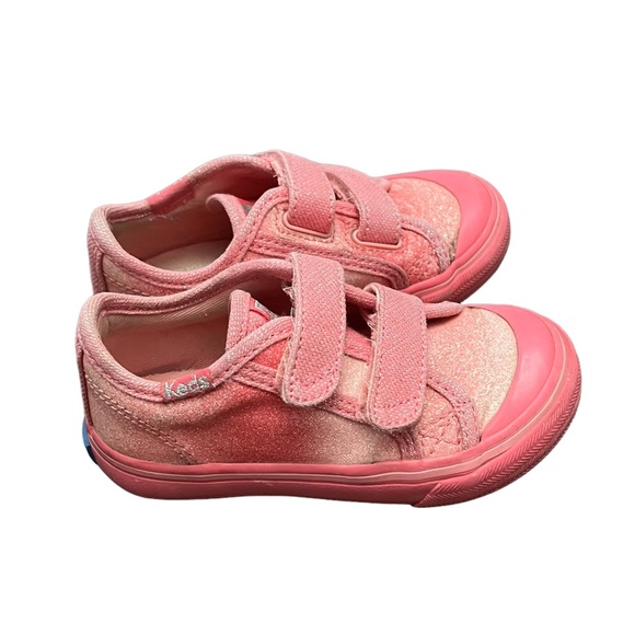 Keds Glittery Hook & Loop Sneaker, Toddler/Little Kid, Pink, Sz 6.5M - Picture 6 of 12